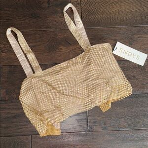 SNDYS Gold Women's Bandeau Top